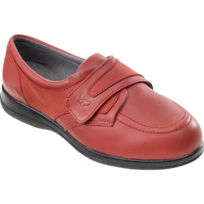 Cosyfeet Red Ladies Shoe (Debbie)