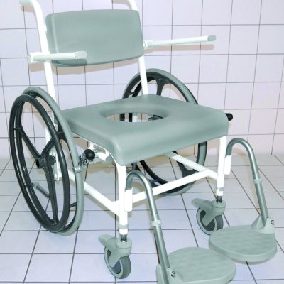 Stainless Steel Height Adjustable Shower/Commode Chair